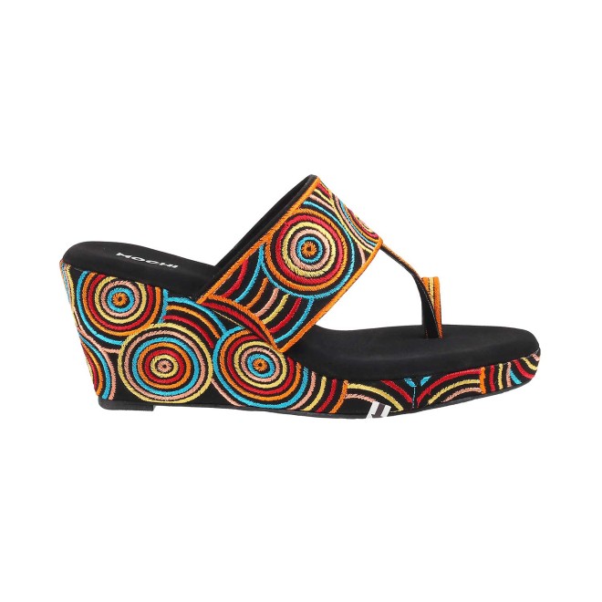 Mochi Women Black Ethnic Sandals (SKU: 34-197-11-36)