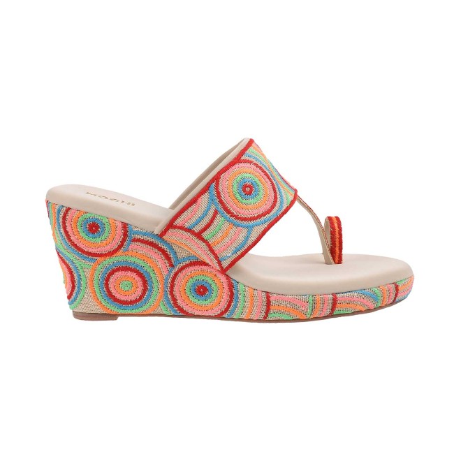 Mochi Women Beige Ethnic Sandals (SKU: 34-197-20-36)