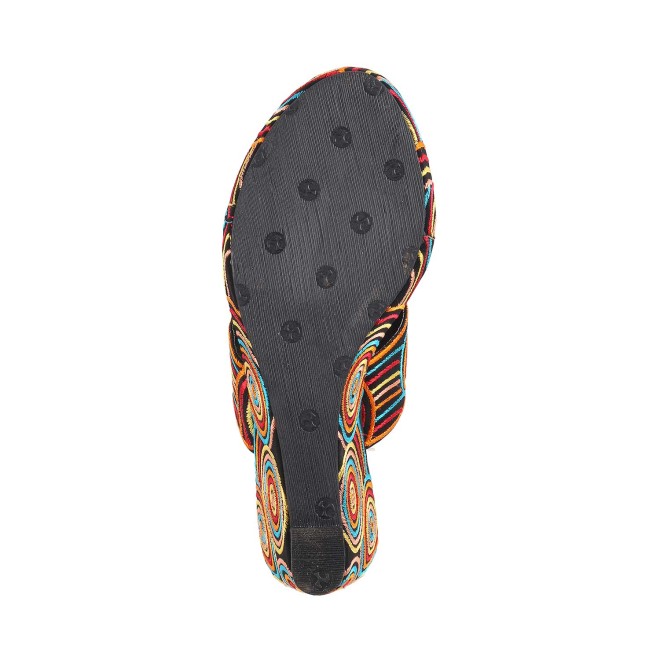 Mochi Women Black Ethnic Sandals (SKU: 34-197-11-36)