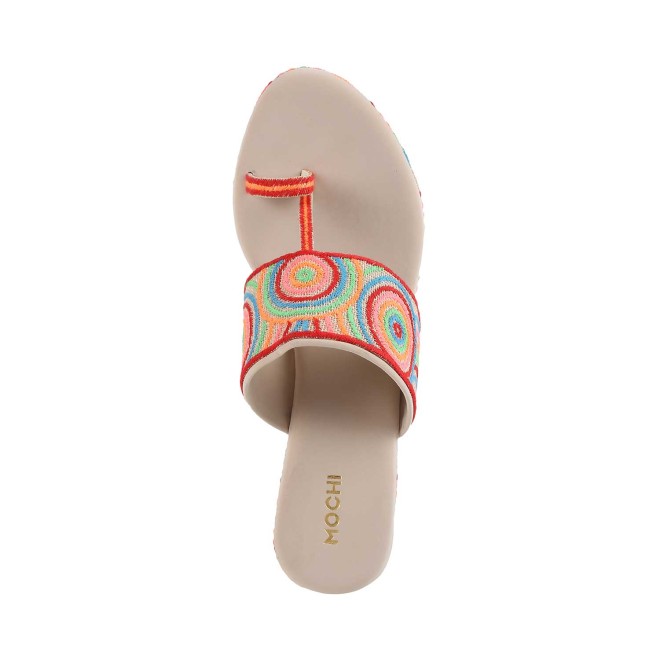 Mochi Women Beige Ethnic Sandals (SKU: 34-197-20-36)