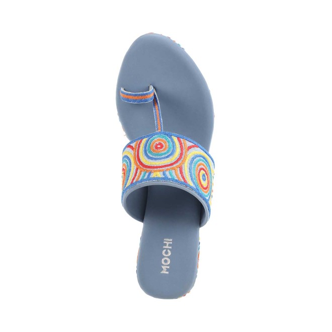 Mochi Women Blue Ethnic Sandals (SKU: 34-197-45-36)