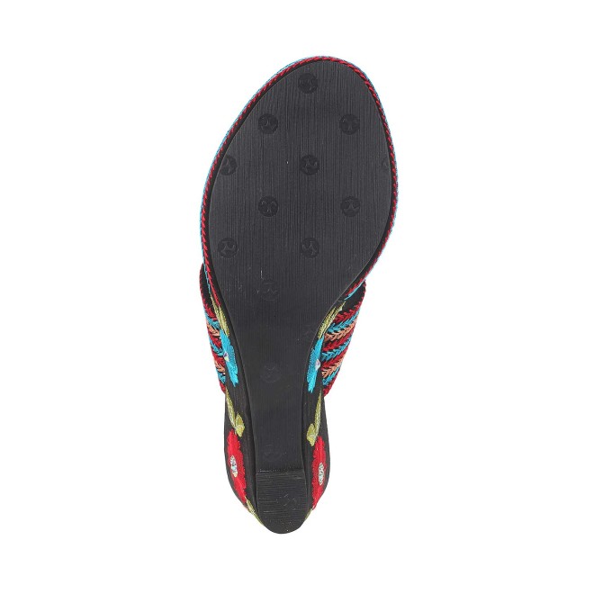 Mochi Women Black Ethnic Sandals (SKU: 34-198-11-36)