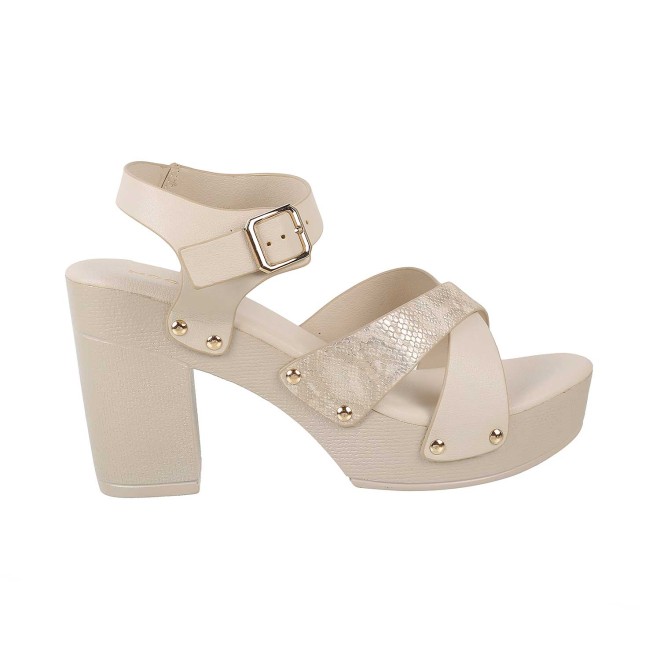 Mochi Women Beige Casual Sandals (SKU: 34-224-20-39)