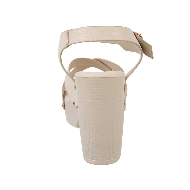 Mochi Women Beige Casual Sandals (SKU: 34-224-20-39)