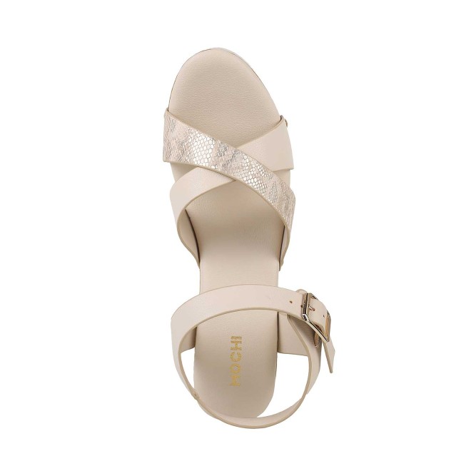 Mochi Women Beige Casual Sandals (SKU: 34-224-20-39)