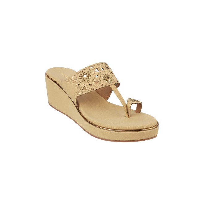 Mochi Women Beige Casual Slippers (SKU: 34-238-20-39)
