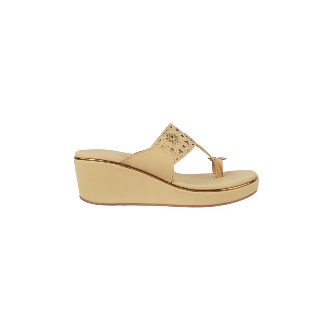 Mochi Women Beige Casual Slippers (SKU: 34-238-20-39)