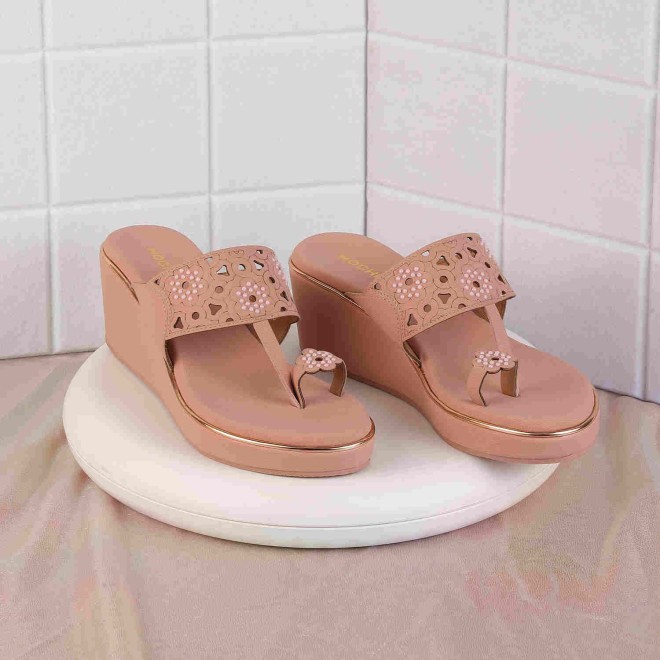 Mochi Women Peach Casual Slippers (SKU: 34-238-80-38)