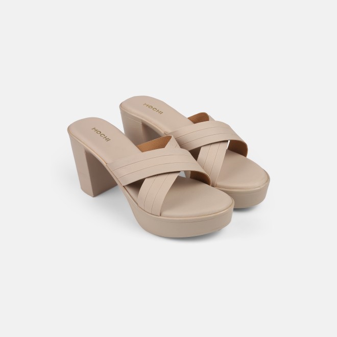 Mochi Women Beige Casual Slip Ons (SKU: 34-250-20-39)