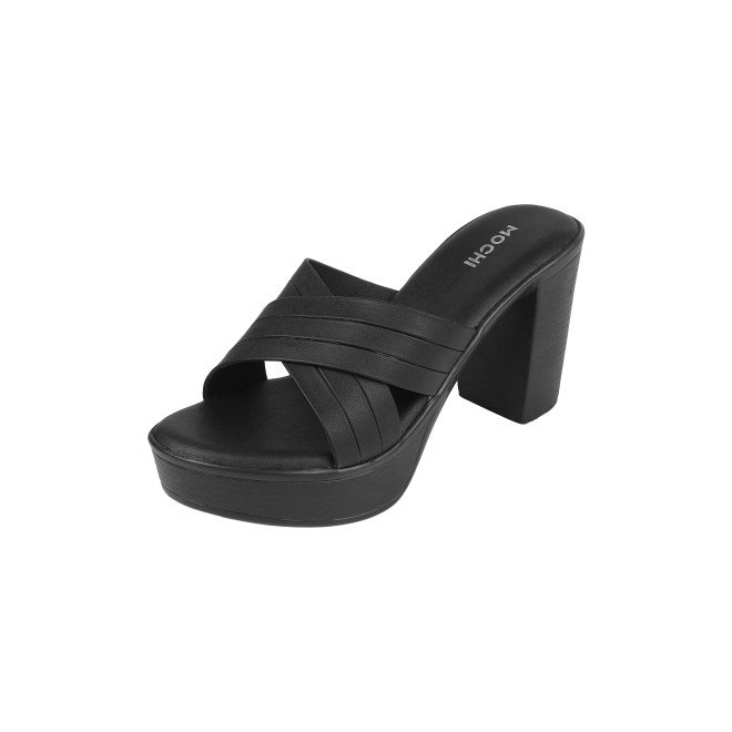 Mochi Women Black Casual Slip Ons (SKU: 34-250-11-39)