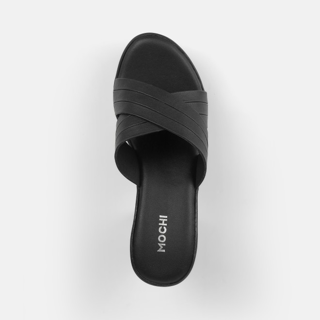 Mochi Women Black Casual Slip Ons (SKU: 34-250-11-39)