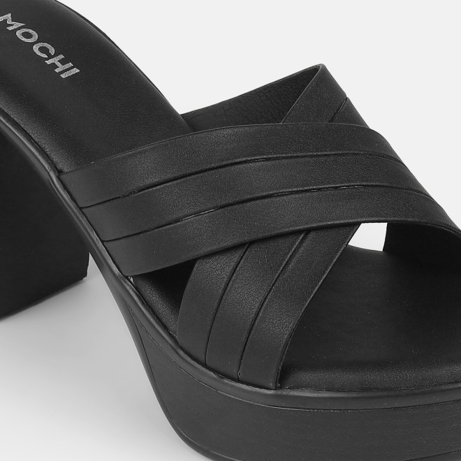 Mochi Women Black Casual Slip Ons (SKU: 34-250-11-39)