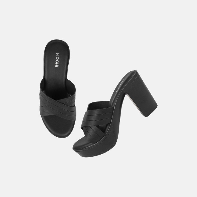 Mochi Women Black Casual Slip Ons (SKU: 34-250-11-39)