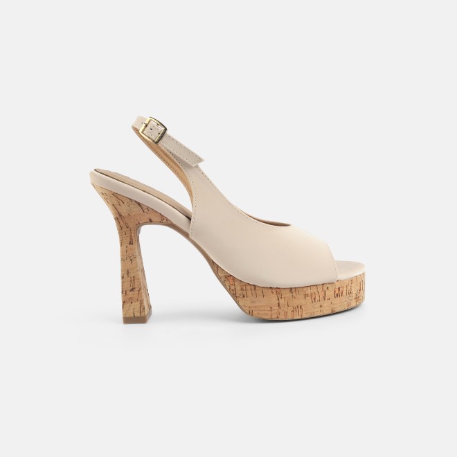 Mochi Women Beige Casual Sandals (SKU: 34-253-20-39)