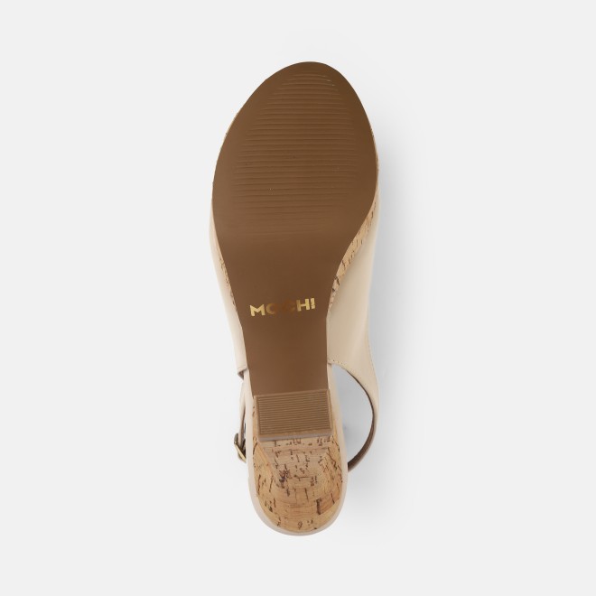 Mochi Women Beige Casual Sandals (SKU: 34-253-20-39)
