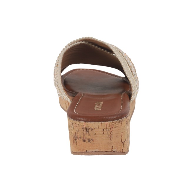 Mochi Women Gold Ethnic Slip Ons (SKU: 34-281-15-36)