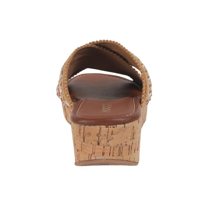 Mochi Women Antique-Gold Ethnic Slip Ons (SKU: 34-281-28-36)