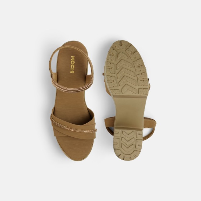 Mochi Women Beige-red Casual Sandals (SKU: 34-311-89-36)