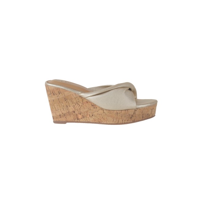 Mochi Women Gold Casual Slip Ons (SKU: 34-349-15-36)