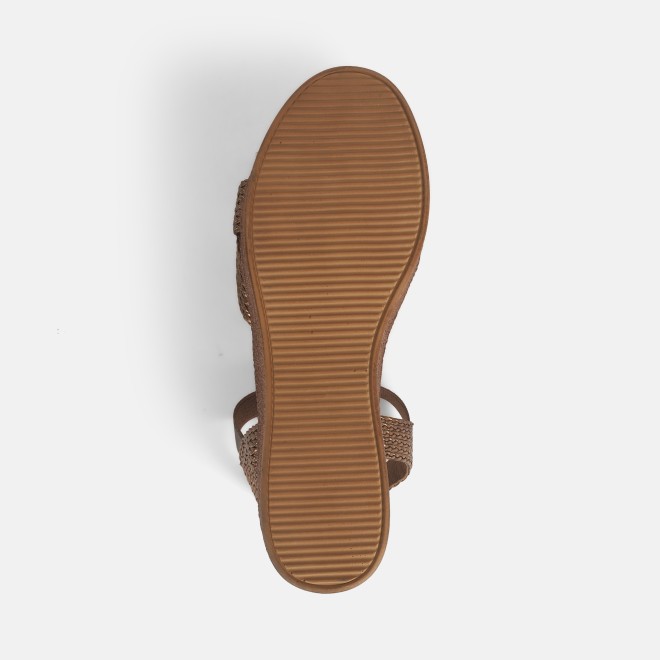 Mochi Women Antique-Gold Casual Sandals (SKU: 34-351-28-40)