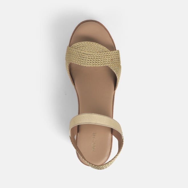 Mochi Women Gold Casual Sandals (SKU: 34-351-15-36)