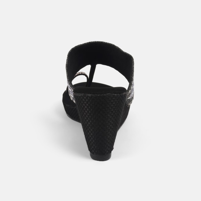 Mochi Women Black Ethnic Slip Ons (SKU: 34-357-11-37)