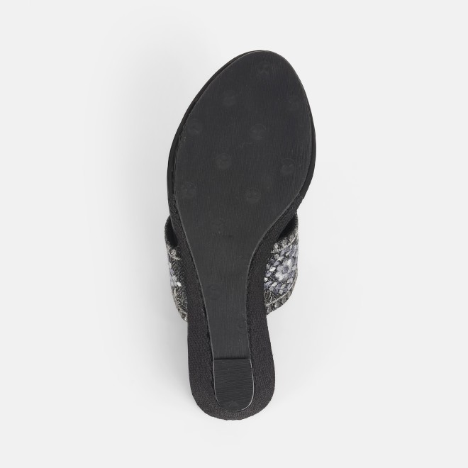 Mochi Women Black Ethnic Slip Ons (SKU: 34-357-11-37)