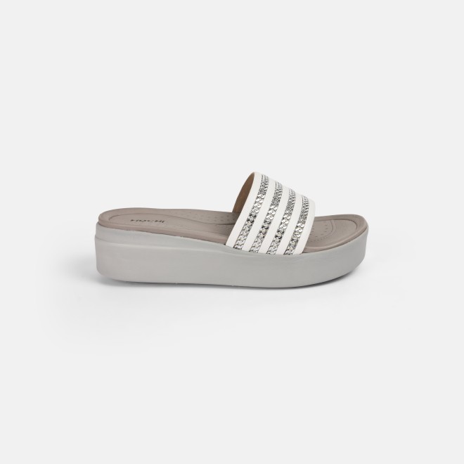 Mochi Women White Casual Slip Ons (SKU: 34-360-16-37)
