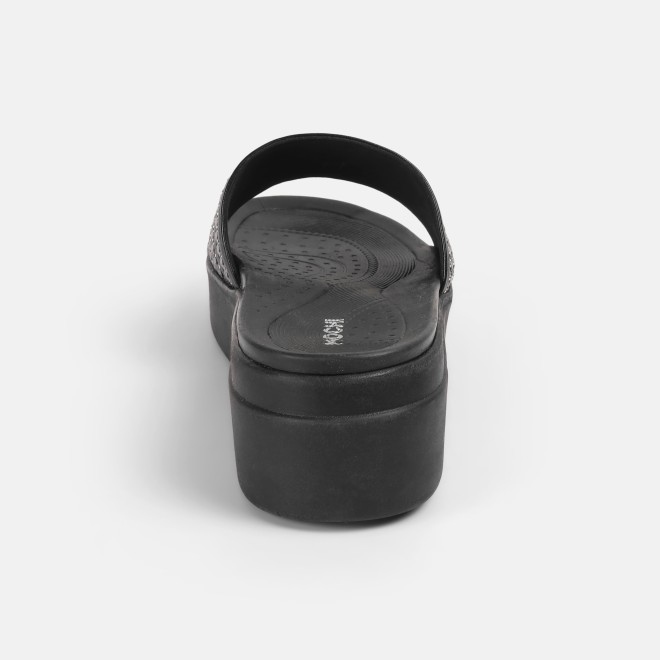 Mochi Women Black Casual Slip Ons (SKU: 34-360-11-38)