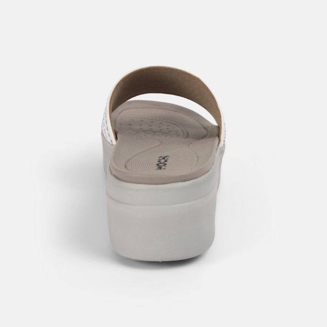 Mochi Women White Casual Slip Ons (SKU: 34-360-16-37)