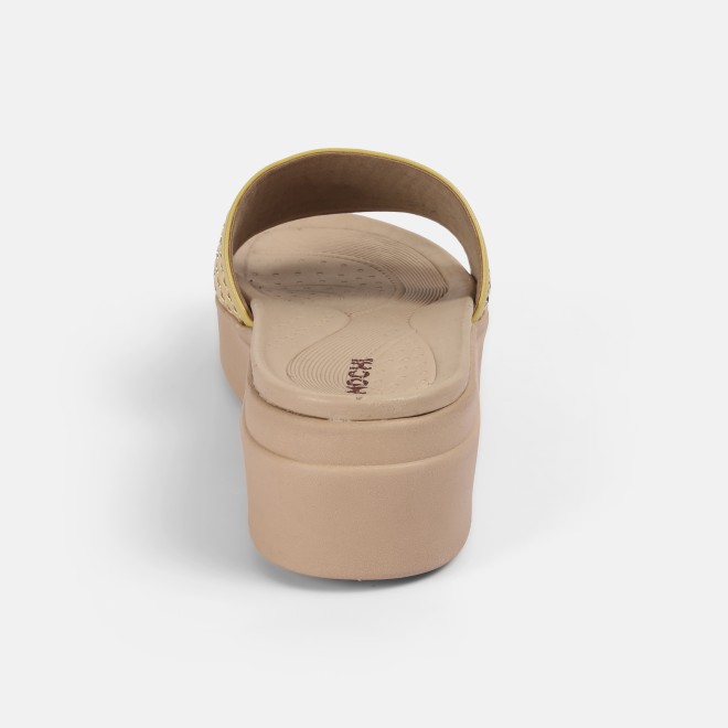 Mochi Women Yellow Casual Slip Ons (SKU: 34-360-33-38)