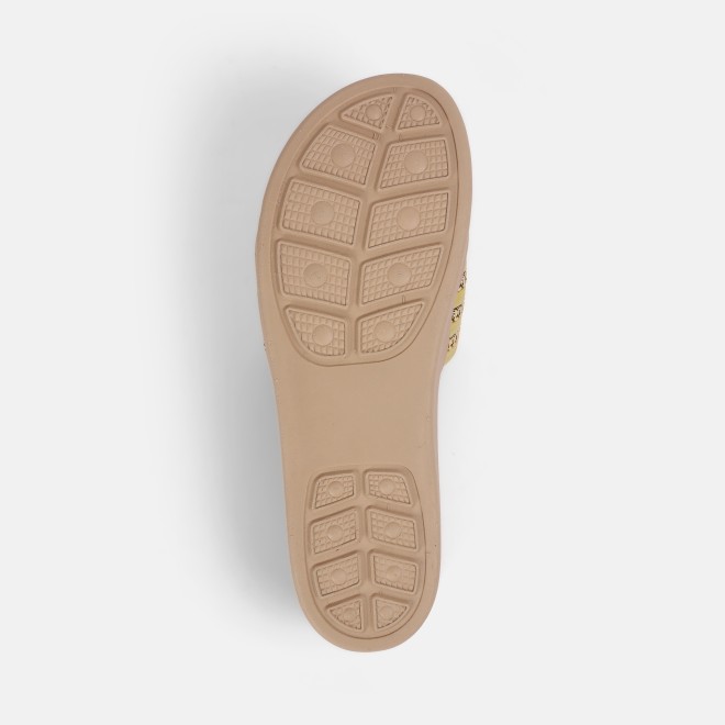 Mochi Women Yellow Casual Slip Ons (SKU: 34-360-33-38)