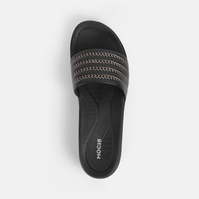 Mochi Women Black Casual Slip Ons (SKU: 34-360-11-38)