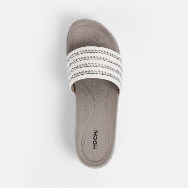 Mochi Women White Casual Slip Ons (SKU: 34-360-16-37)