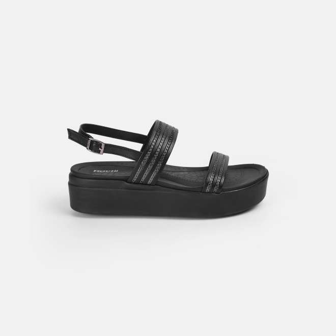 Mochi Women Black Casual Sandals (SKU: 34-361-11-36)