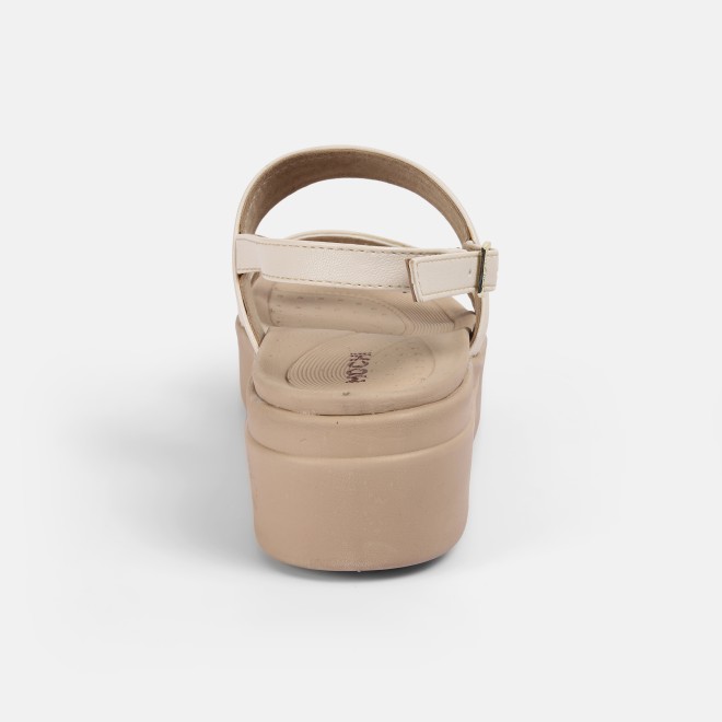 Mochi Women Beige Casual Sandals (SKU: 34-361-20-36)