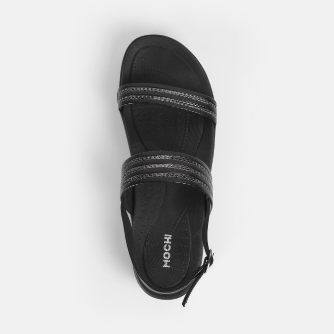 Mochi Women Black Casual Sandals (SKU: 34-361-11-36)
