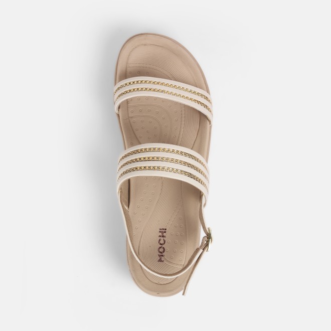 Mochi Women Beige Casual Sandals (SKU: 34-361-20-36)