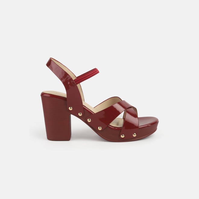 Mochi Women Wine Casual Sandals (SKU: 34-362-58-36)