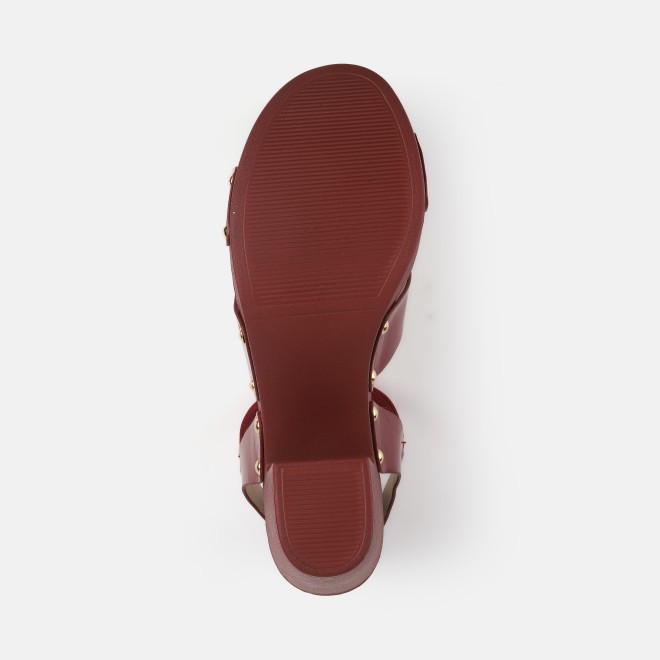 Mochi Women Wine Casual Sandals (SKU: 34-362-58-36)