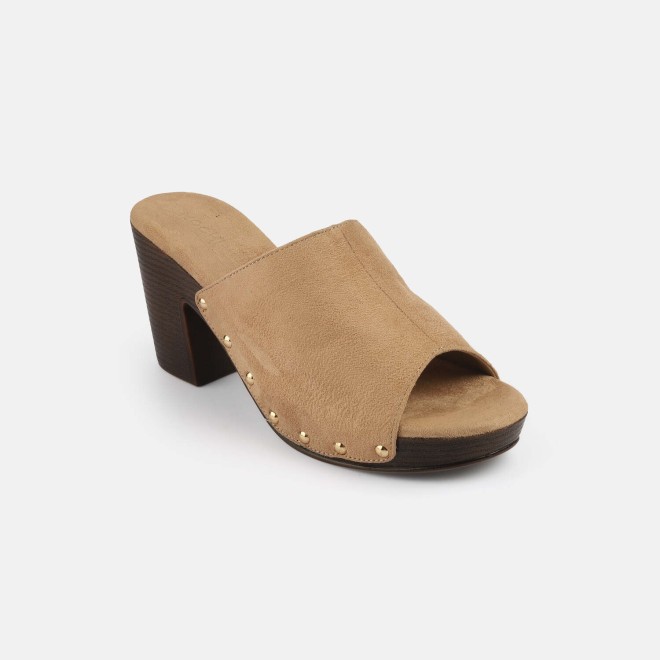 Mochi Women Beige Casual Slippers (SKU: 34-363-20-39)