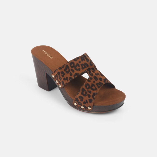 Mochi Women Tan Casual Slip Ons (SKU: 34-364-23-37)
