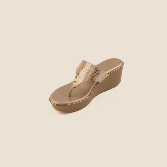 Mochi Women Gold Casual Slip Ons (SKU: 34-377-15-36)