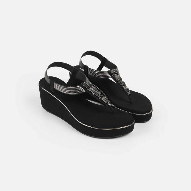 Mochi Women Black Casual Sandals (SKU: 34-382-11-36)
