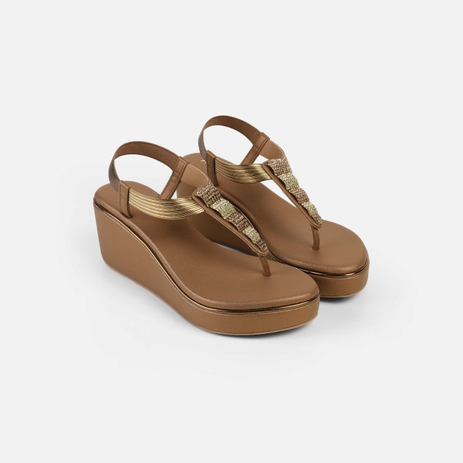 Mochi Women Antic-gold Casual Sandals (SKU: 34-382-28-36)