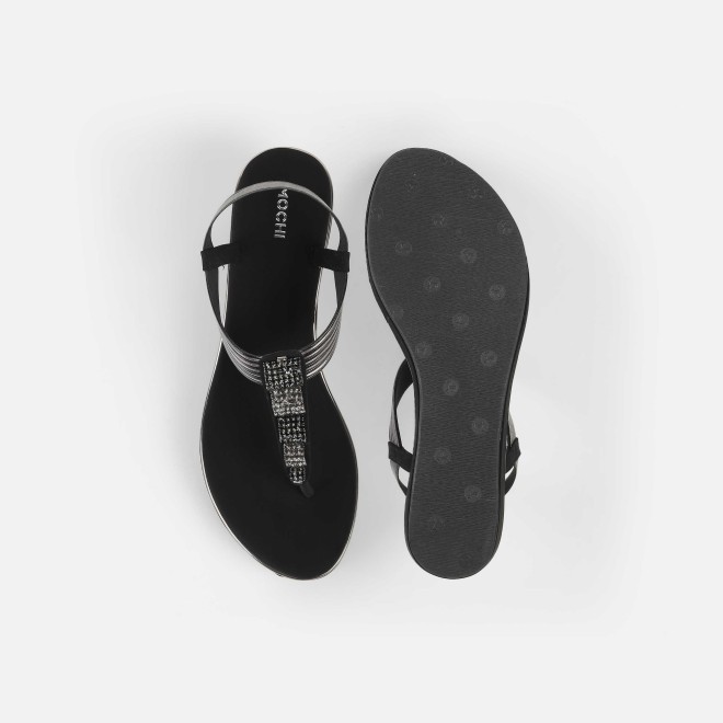 Mochi Women Black Casual Sandals (SKU: 34-382-11-36)