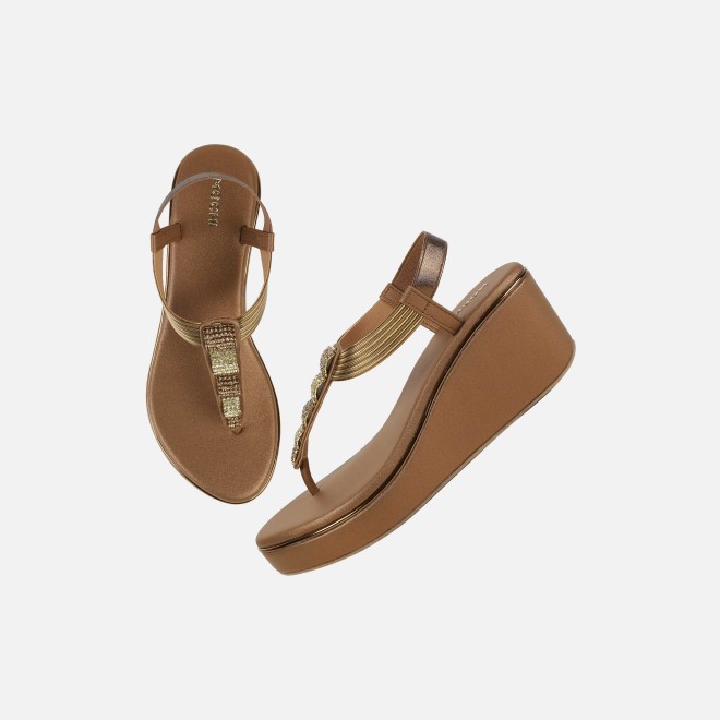 Mochi Women Antic-gold Casual Sandals (SKU: 34-382-28-36)