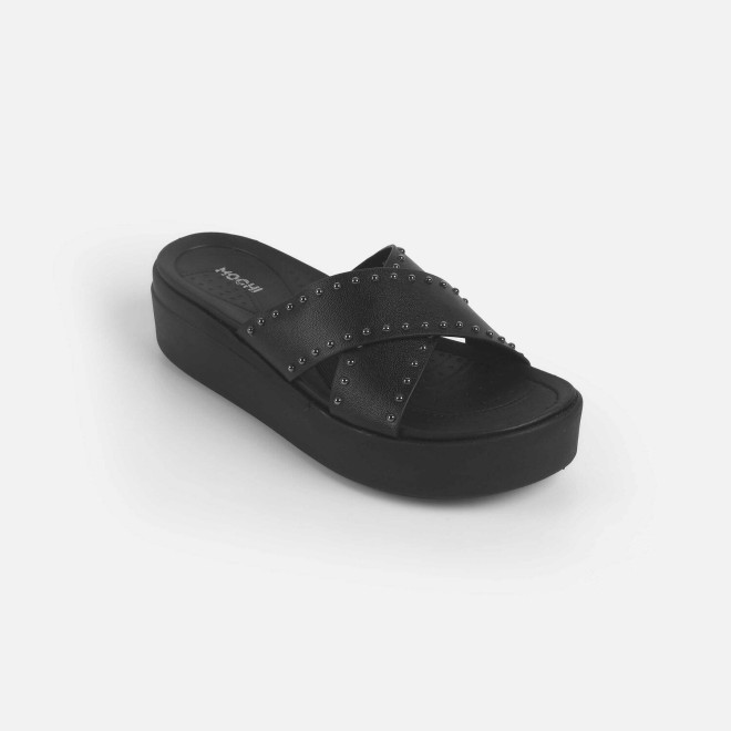 Mochi Women Black Casual Slippers (SKU: 34-386-11-39)