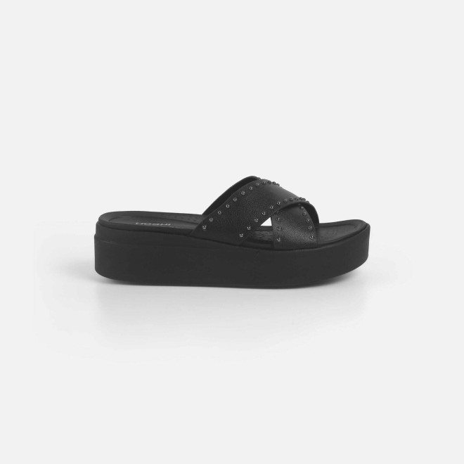 Mochi Women Black Casual Slippers (SKU: 34-386-11-39)