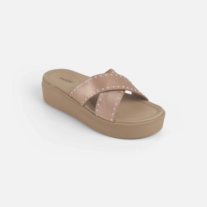 Mochi Women Rose-gold Casual Slippers (SKU: 34-386-52-36)